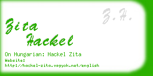 zita hackel business card